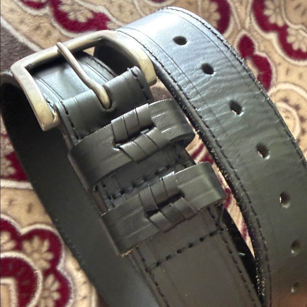 Men's Black Leather Belt